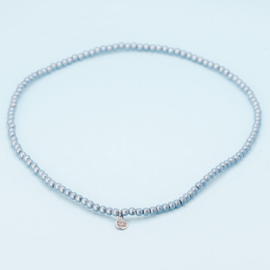 Baby Blue Necklace Small Bead (4mm)