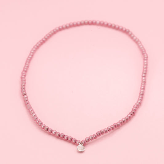 Baby Pink Necklace Small Bead (4mm)