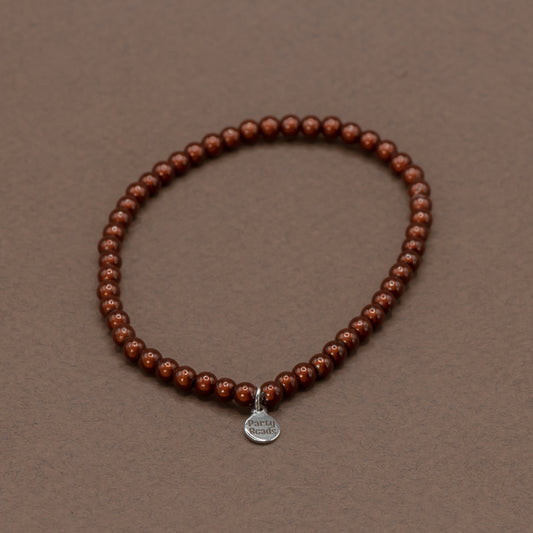 Dark Brown Bracelet Small Bead (4mm)