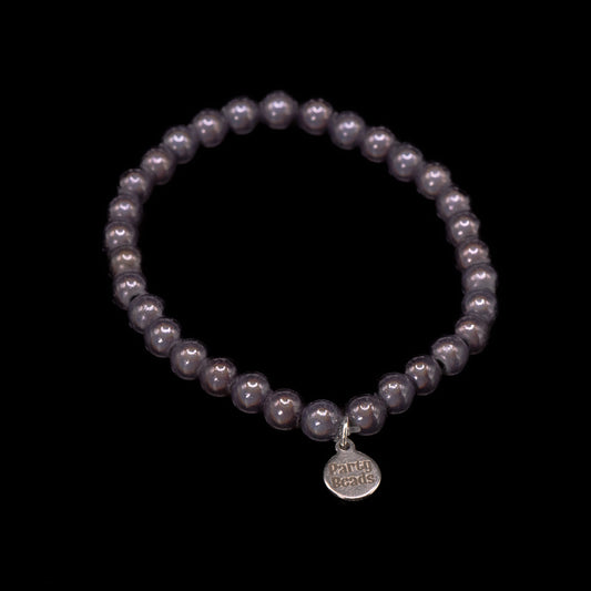Dark Grey Bracelet Medium Bead (6mm)